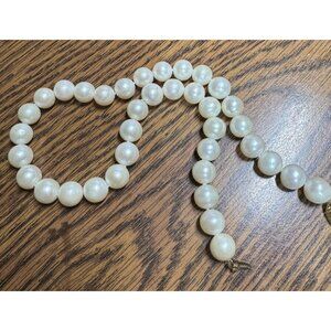 Pearl Necklace 10-11mm with 14K clasp Possibly Freshwater signed 14K